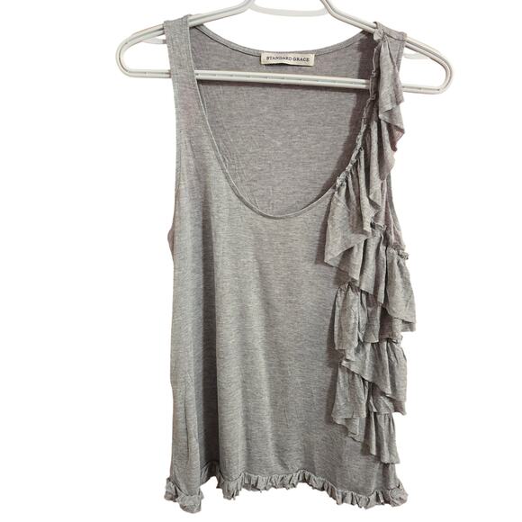Billy T Standard Grace Frilly Detailed Modal Tank Top - Picture 1 of 5